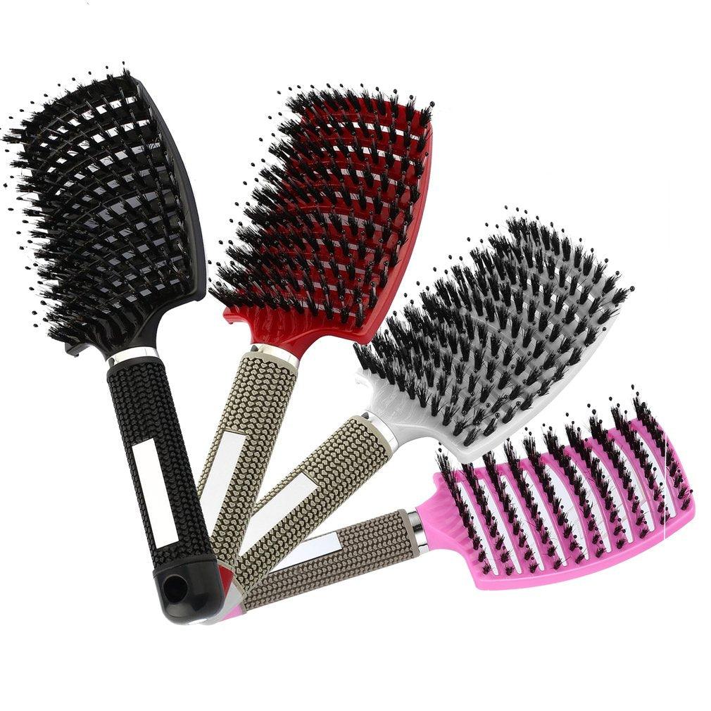 Women Hair Scalp Massage Comb Bristle Nylon Hairbrush Wet Curly Detangle Hair Brush For Salon Barber Hairdressing Styling Tools - 🇦 🇵 🇪 🇷 🇴 🇩 🇪 🇦 🇱 🇸