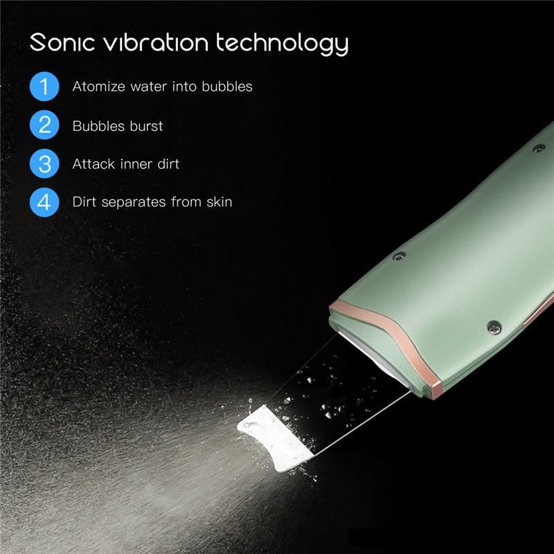 Professional Ultrasonic Facial Skin Scrubber Ion Deep Face Cleaning Peeling Shovel Exfoliating Skin Care Device Beauty Machine - 🇦 🇵 🇪 🇷 🇴 🇩 🇪 🇦 🇱 🇸